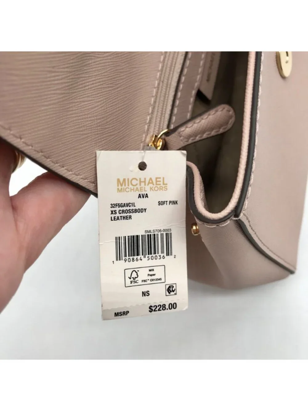 Michael Kors Soft Pink Saffiano Leather Ava Convertible Satchel